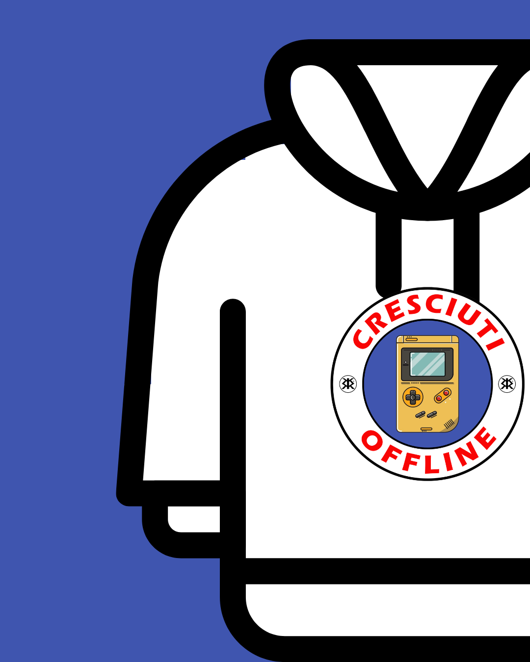 CRESCIUTI OFFLINE - FELPA CON CAPPUCCIO CRESCIUTI OFFLINE GAME BOY